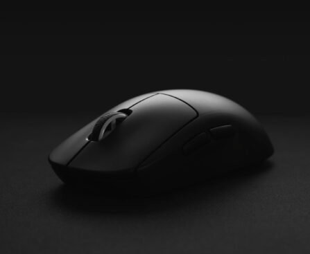 Desk workspace scene for ergonomic mouse buying guides